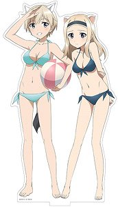[Brave Witches] Big Acrylic Stand (Nipa & Sasha/Swimwear) (Anime Toy)