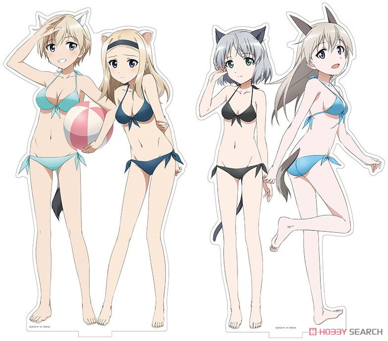 [Brave Witches] Big Acrylic Stand (Nipa & Sasha/Swimwear) (Anime Toy) Other picture1