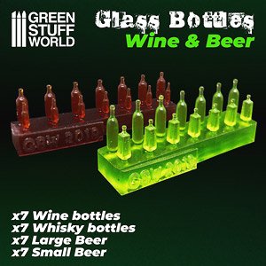 Wine and Beer Bottles Resin Set (Plastic model)
