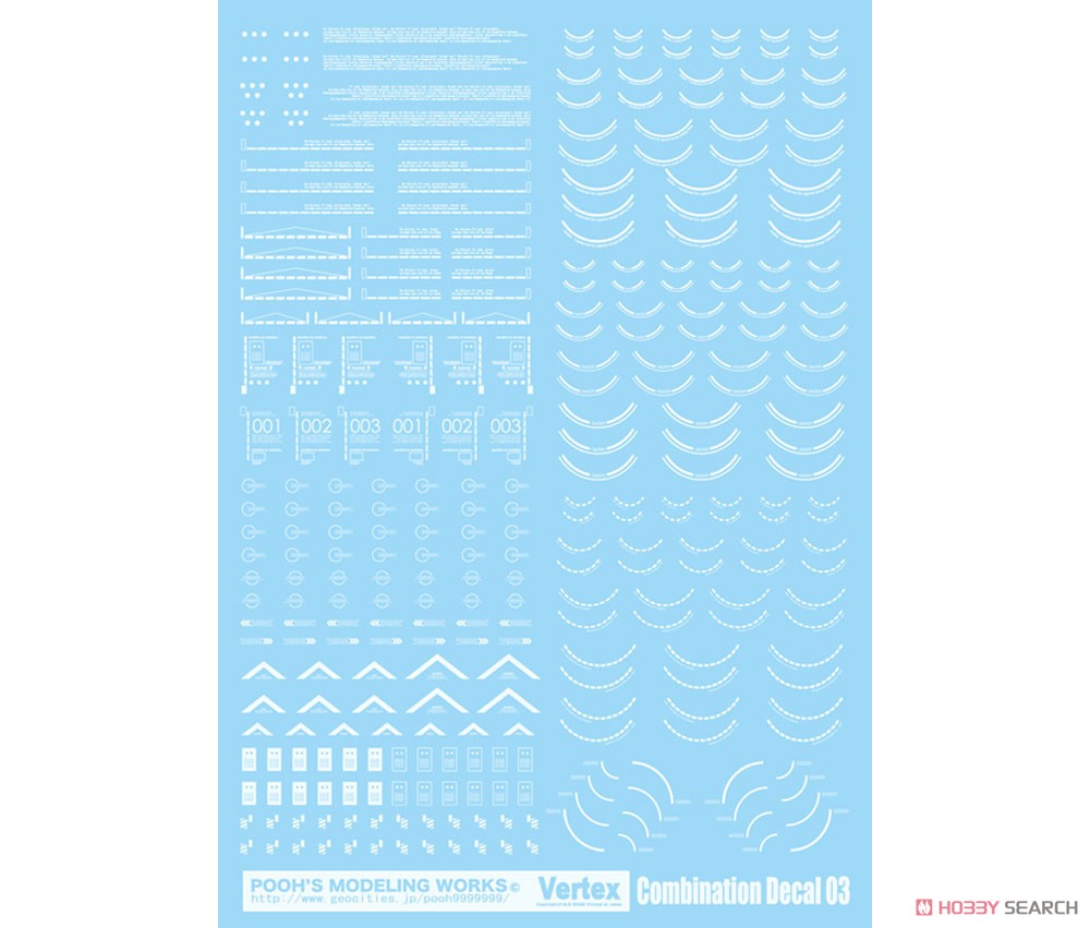 Combination Decal 03 (White) (1 Sheet) (Material) Item picture1