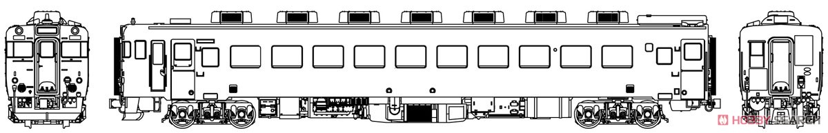 16番(HO) 国鉄 キハ58 パノラミックウインドウ 冷房車 Mなし (塗装済み完成品) (鉄道模型) その他の画像1