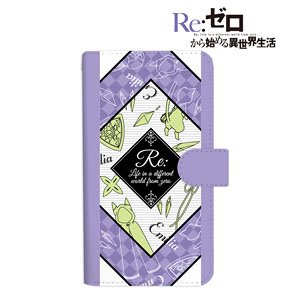 Re:Zero -Starting Life in Another World- Emilia Line Art Notebook Type Smart Phone Case (M Size) (Anime Toy)