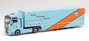 (HO) MAN TGX XXL Racing Transporter `Gulf Oil` (Model Train)