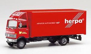 (HO) Mercedes-Benz 813 Box Truck `Herpa Motorsport 1989 / Tauber Motorsport` (Model Train)
