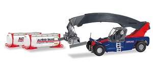 (HO) Liebherr Reach Stacker LRS 645 with Two Swapcontainer `Alfred Talke` (Model Train)