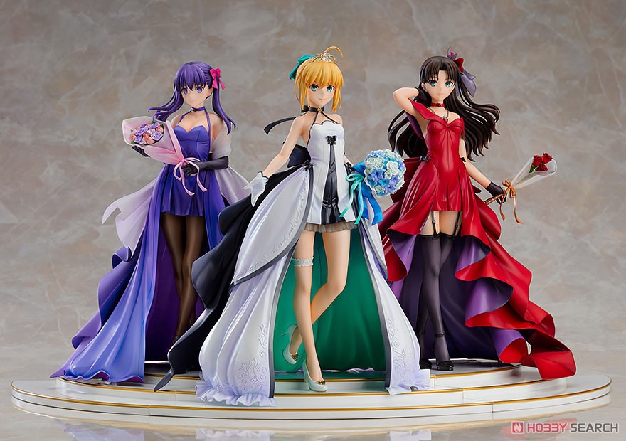 Saber, Rin Tohsaka and Sakura Matou -15th Celebration Dress Ver.- Premium Box (PVC Figure) Item picture1