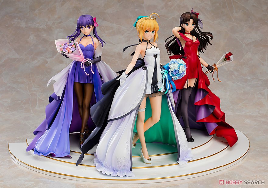 Saber, Rin Tohsaka and Sakura Matou -15th Celebration Dress Ver.- Premium Box (PVC Figure) Item picture3