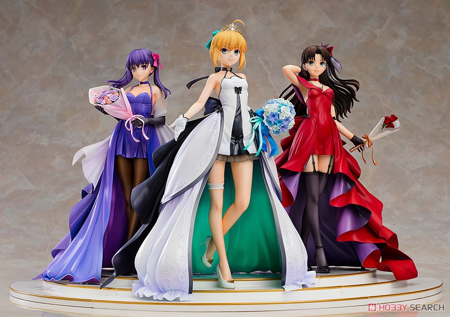 Saber, Rin Tohsaka and Sakura Matou -15th Celebration Dress Ver.- Premium Box (PVC Figure) Item picture4