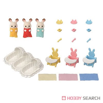 Chocolate Rabbit Triplets Baby set (Sylvanian Families) Item picture1