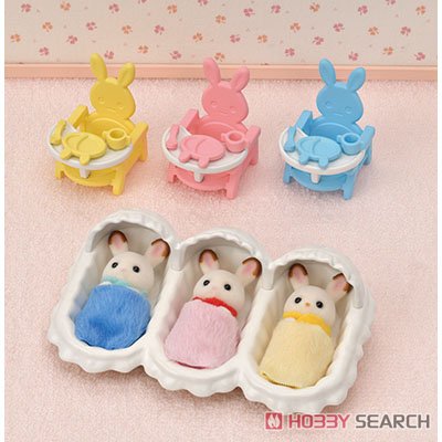 Chocolate Rabbit Triplets Baby set (Sylvanian Families) Other picture3
