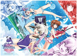 TCG Universal Play Mat Magical Girl Lyrical Nanoha Detonation [Dearche/Stern/Levi] Swimsuit Swimsuit Ver. (Card Supplies)