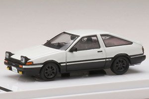 トヨタ スプリンター トレノ GT APEX (AE86) オープンリトラクタブルヘッドライト ハイテックツートン (白/黒) (ミニカー)