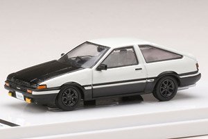 Toyota Sprinter Trueno GT APEX (AE86) Custom Version / Carbon Bonnet High Tech Two Tone (White / Black) (Diecast Car)