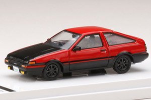 トヨタ スプリンター トレノ GT APEX (AE86) カスタムバージョン/カーボンボンネット ハイフラッシュツートン (赤/黒) (ミニカー)