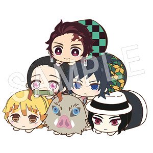 鬼滅の刃 まめころりん ぬいぐるみマスコット (6個セット) (キャラクターグッズ)