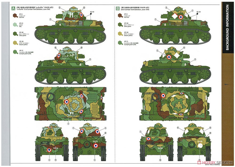 フランス軽戦車 R35 (プラモデル) 塗装1