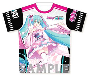 初音ミク GTプロジェクト フルグラフィックTシャツ レーシングミク 2019 晴着Ver. Lサイズ (キャラクターグッズ)