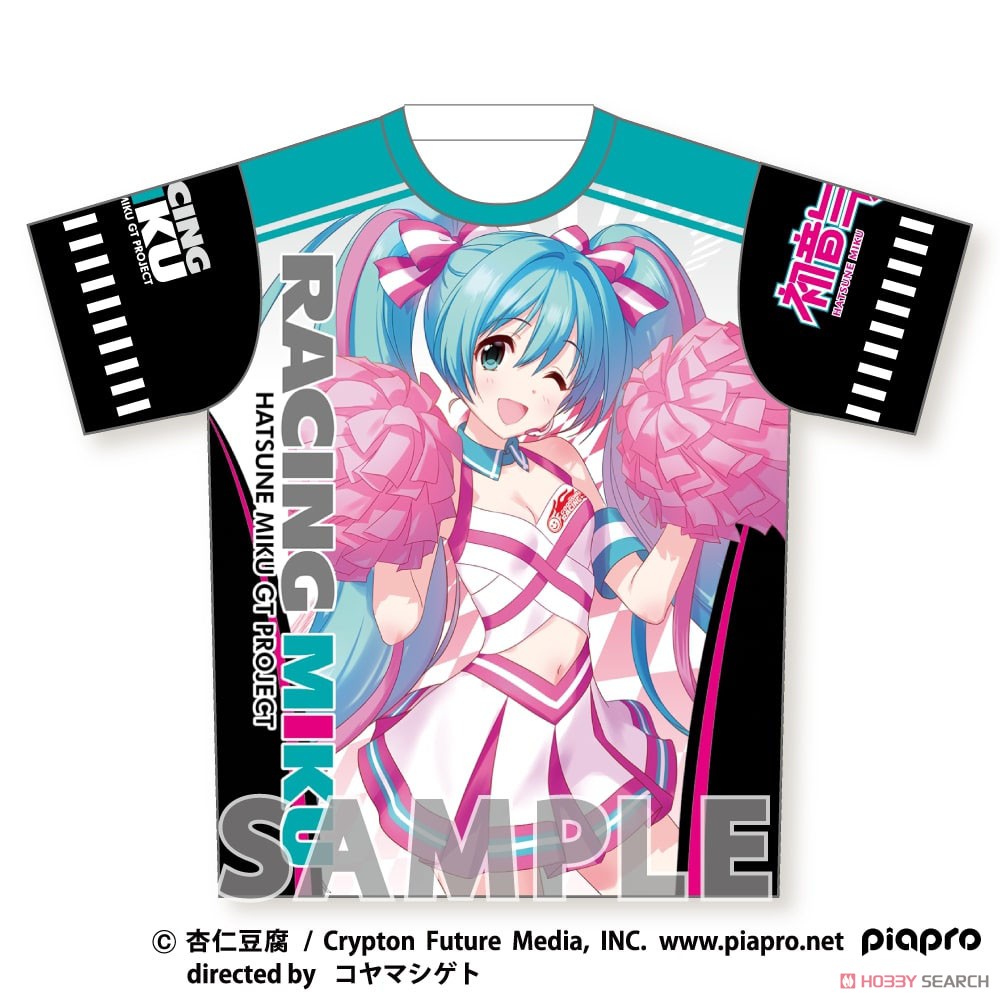 Hatsune Miku GT Project Full Graphic T-Shirt Hatsune Miku Racing Ver. 2019 Cheer Ver. M Size (Anime Toy) Item picture1