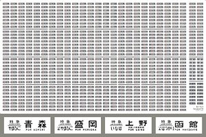 【国鉄・JR/N】 485系 行先表示 上野 [C] (ゴム窓枠・灰) (鉄道模型)