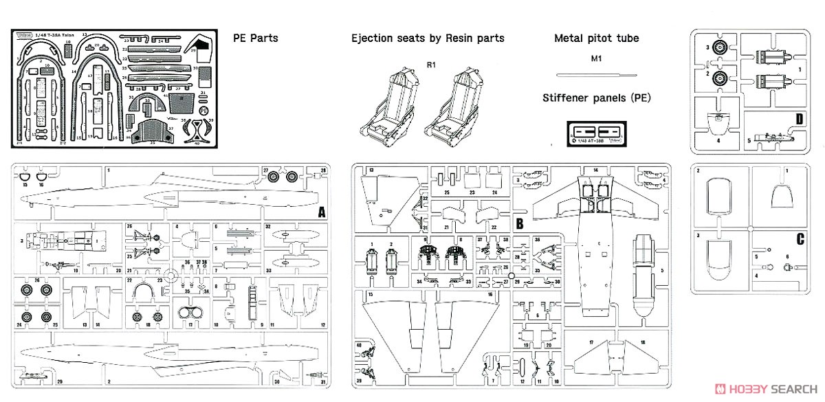 T-38B Talon `Lift Trainer` (Premium Edition Kit) (Plastic model) Assembly guide4
