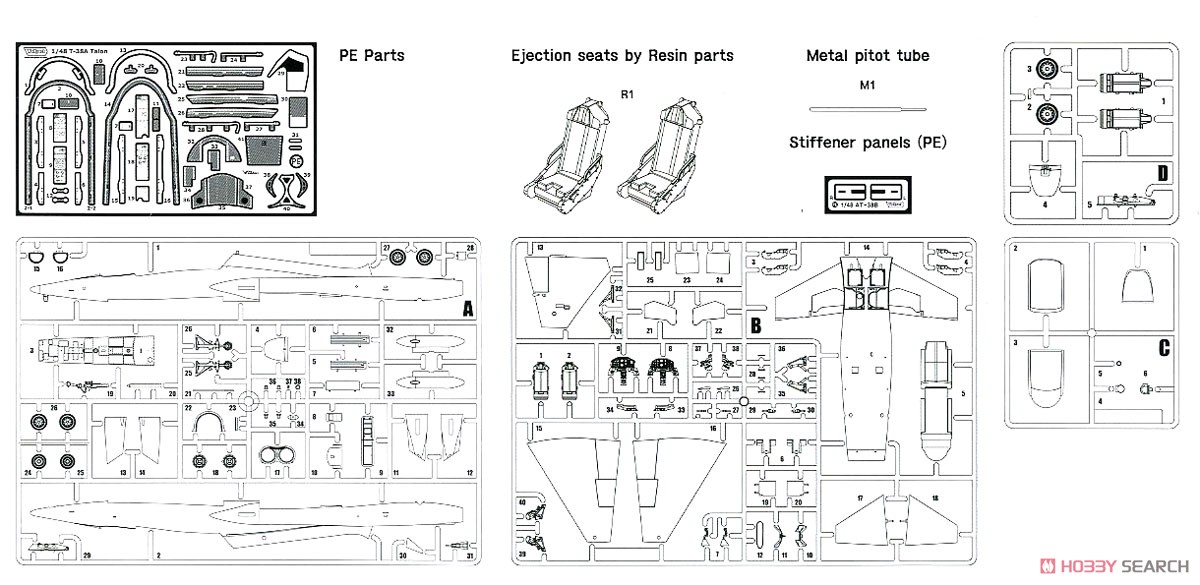 AT-38B タロン 戦闘飛行訓練用 高等訓練機仕様 (プレミアムエディションキット) (プラモデル) 設計図4