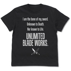 劇場版 Fate/stay night [Heaven`s Feel] Unlimited Blade Works Tシャツ Ver.2.0 BLACK S (キャラクターグッズ)