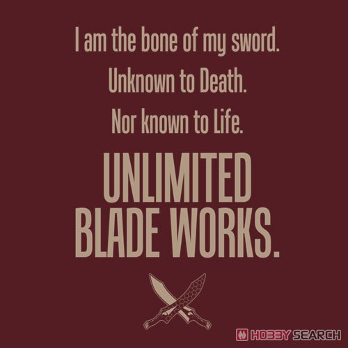 Fate/stay night [Heaven`s Feel] Unlimited Blade Works T-Shirts Ver.2.0 Burgundy M (Anime Toy) Item picture2