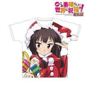 KonoSuba: God`s Blessing on this Wonderful World! Legend of Crimson Especially Illustrated Megumin Santa Ver. Full Graphic T-Shirt Unisex S (Anime Toy)