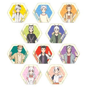 Uchitama?! Have You Seen My Tama? Trading Hexagon Can Badge (Set of 10) (Anime Toy)