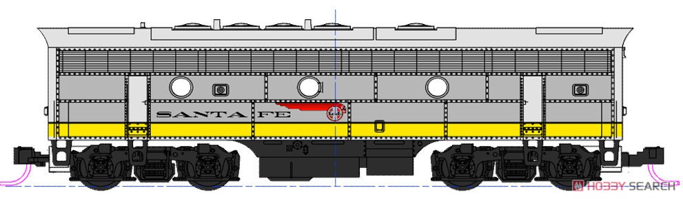 EMD F7B サンタフェ イエローボンネット フレート ★外国形モデル (鉄道模型) その他の画像1