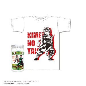 鬼滅の刃 ボトルTシャツ B柄/白 S (キャラクターグッズ)