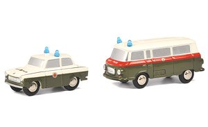 ピッコロ 警察車セット バルカスバス&トラバント601 (ミニカー)