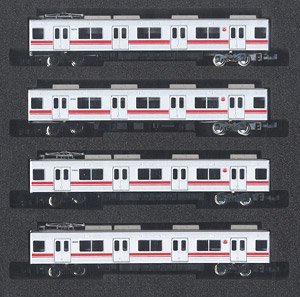 Tokyu Series 9000 (Soap Bubble) Additional Four Middle Car Set (without Motor) (Add-On 4-Car Set) (Pre-Colored Completed) (Model Train)