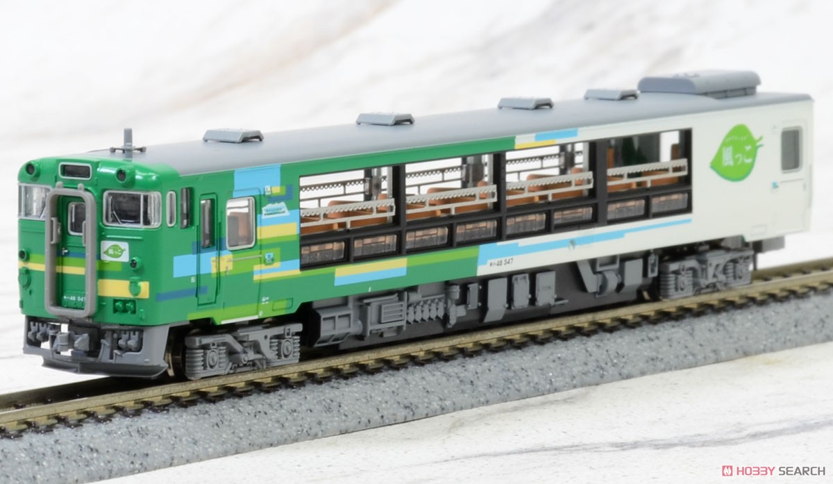 キハ48 びゅうコースター 「風っこ」 夏姿 2両セット (2両セット) (鉄道模型) 商品画像2