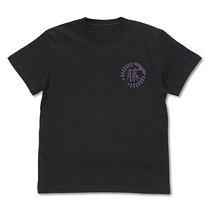 鬼滅の刃 藤の花の家紋 Tシャツ BLACK L (キャラクターグッズ)