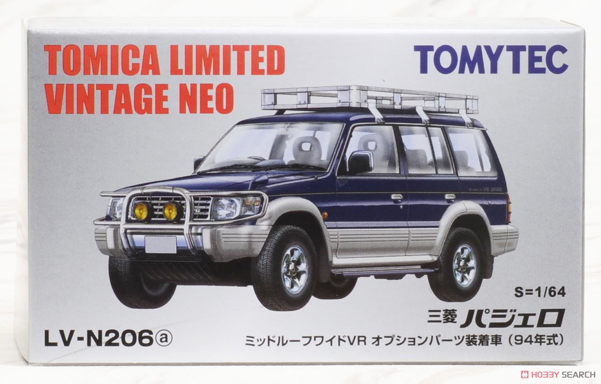 TLV-N206a Mitsubishi Pajero VR w/Option (Blue/Silver) (Diecast Car) Package1