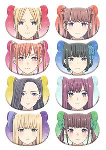 If My Favorite Pop Idol Made It to the Budokan, I Would Die Kemomimi Can Badge (Set of 8) (Anime Toy)