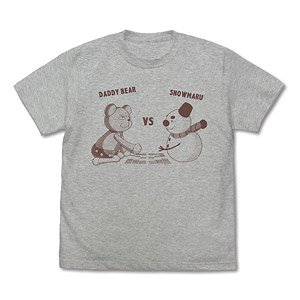 ちはやふる3 ダディベアvsスノー丸 Tシャツ MIX GRAY XL (キャラクターグッズ)