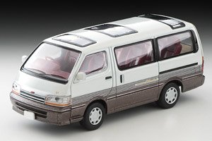 TLV-N208a Hiace Super Custom Limited (White/Brown) (Diecast Car)
