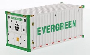20` Refrigerated Container Ever Green (White) (Diecast Car)