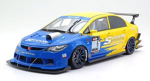 Honda Civic FD2 Spoon Racing Version V1.0 RHD (Actrylic Display Case is Included) (Diecast Car)