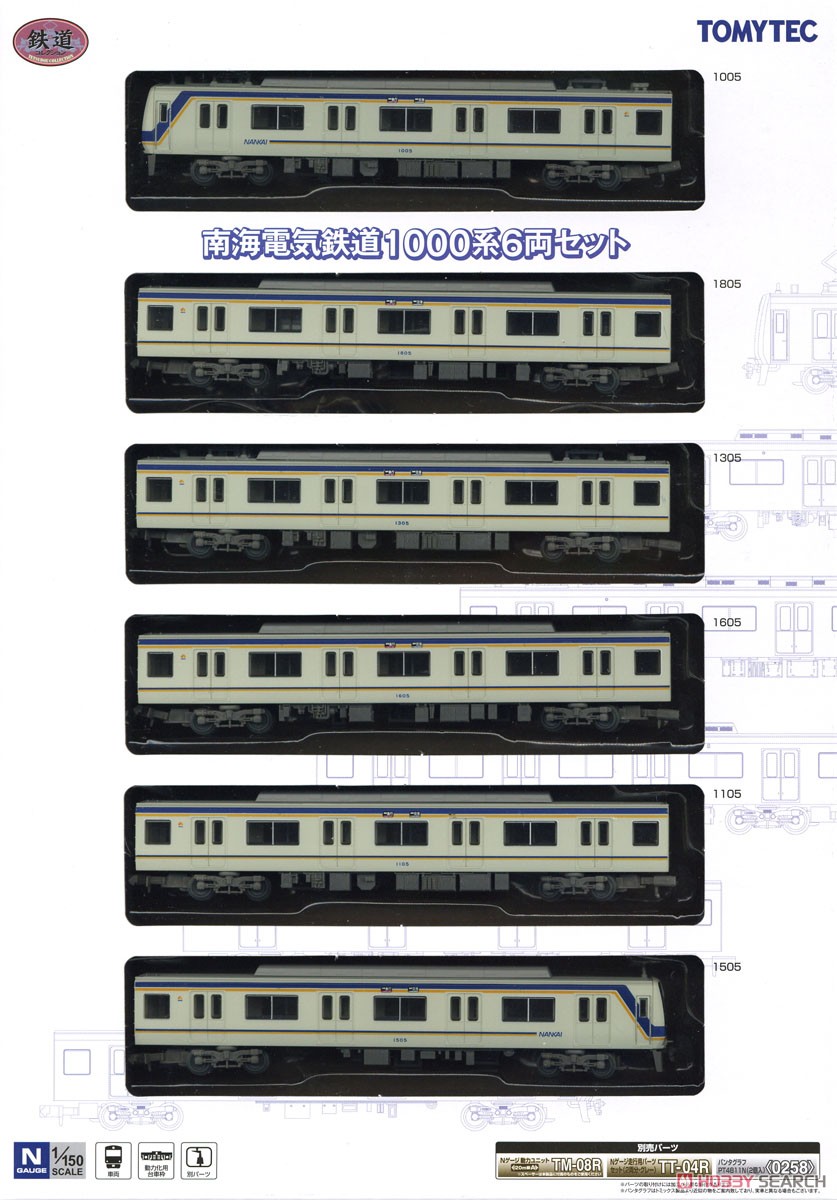 鉄道コレクション 南海電気鉄道 1000系 (6両セット) (鉄道模型) パッケージ1