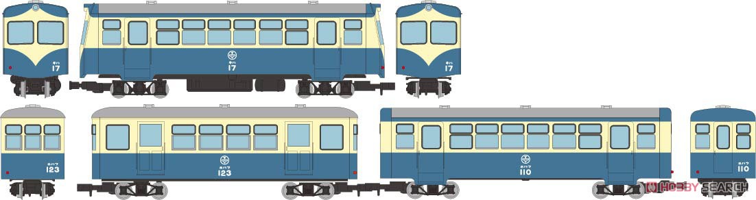 鉄道コレクション ナローゲージ80 富井電鉄 猫屋線 キハ17・ホハフ123・ホハフ110形 新塗装 (3両セット) (鉄道模型) その他の画像1