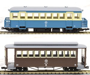 鉄道コレクション ナローゲージ80 富井電鉄 猫屋線 キハ8新塗装・ホハフ6茶色塗装 (2両セット) (鉄道模型)