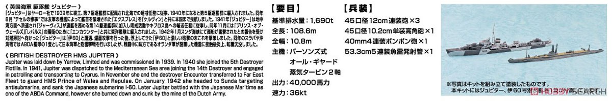 英国海軍 駆逐艦 ジュピター SP (プラモデル) その他の画像1