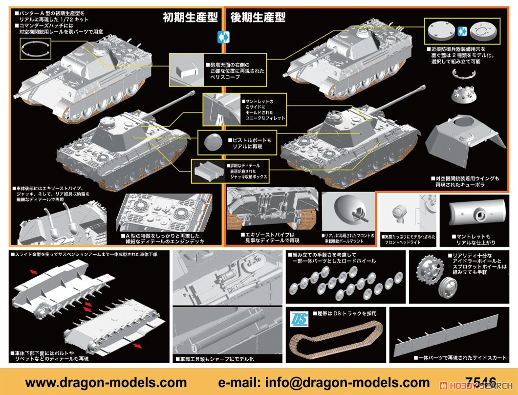 WW.II ドイツSd.Kfz.171 パンターA 初期型/後期型 (2in1) (プラモデル) その他の画像1