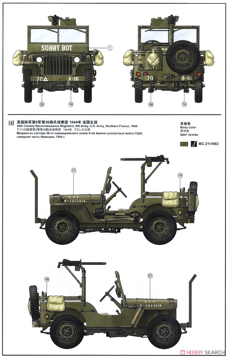アメリカ軍 小型軍用車両 (プラモデル) 塗装3