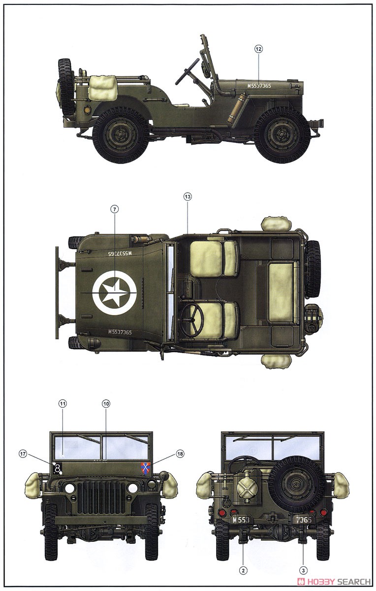 アメリカ軍 小型軍用車両 (プラモデル) 塗装5