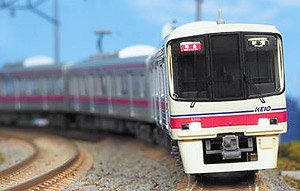 Keio Series 8000 (Large Scale Modified Car / 8011 Formation / White Light) Additional Four Middle Car Set A (without Motor) (Add-on 4-Car Set) (Pre-colored Completed) (Model Train)