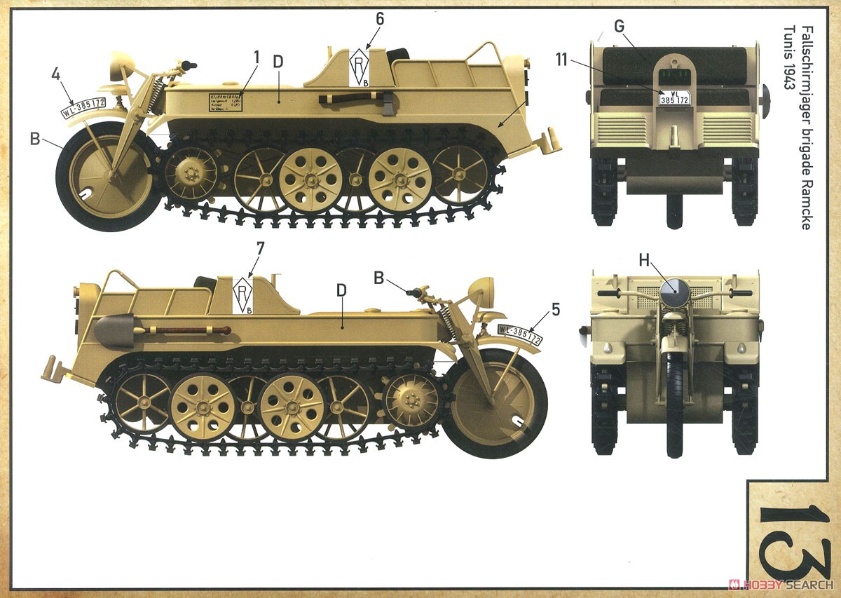 Sd.Kfz.2 クライネス・ケッテンクラート (プラモデル) 塗装5